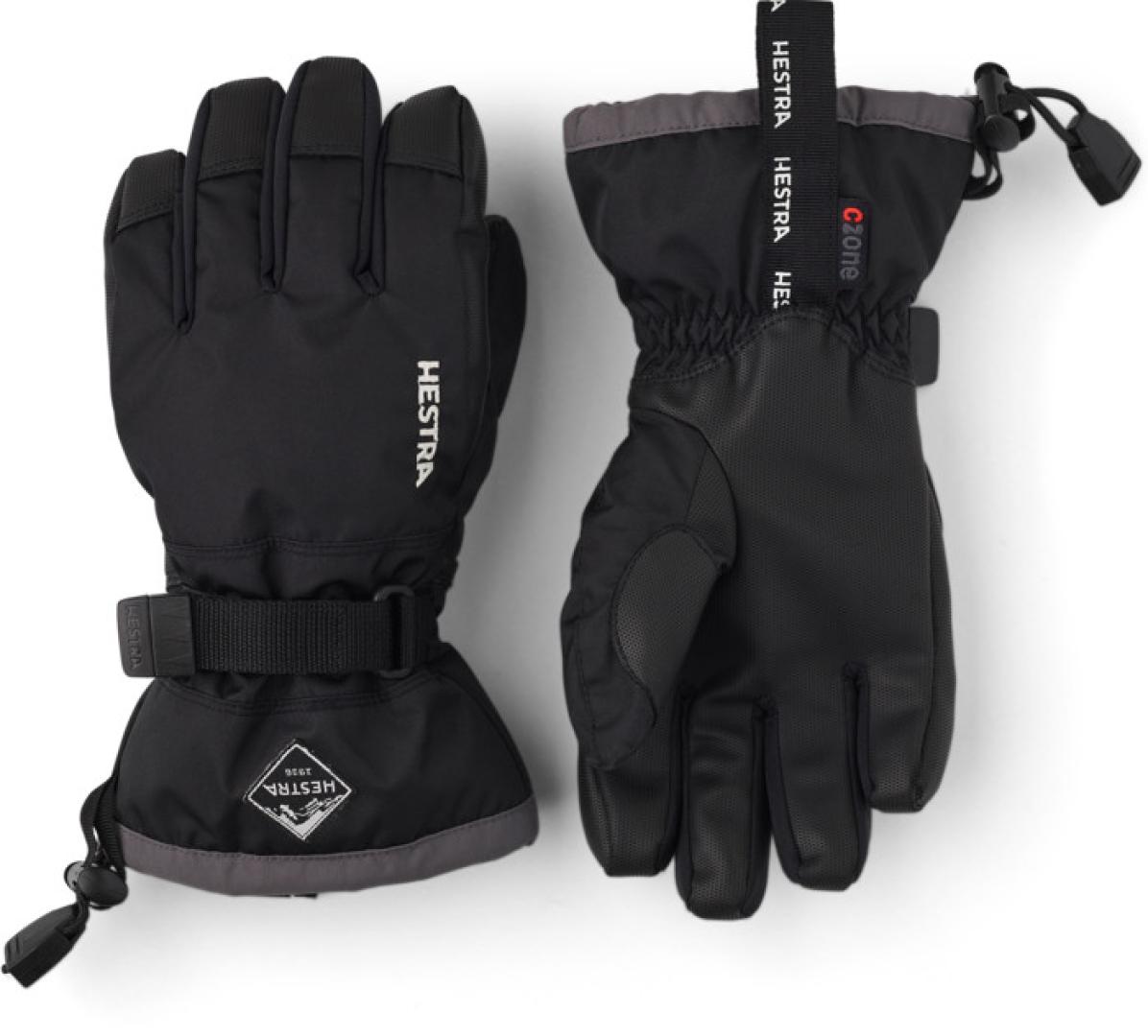 Hestra 2025 Gauntlet CZone Jr 5 Finger Black/Graphite