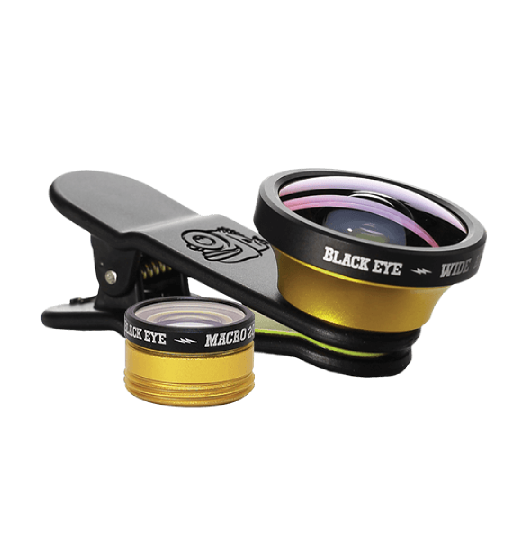 Black eye fish eye Black eye fisheye clip Combo 2 in 1 wide angle lens Macro 20X