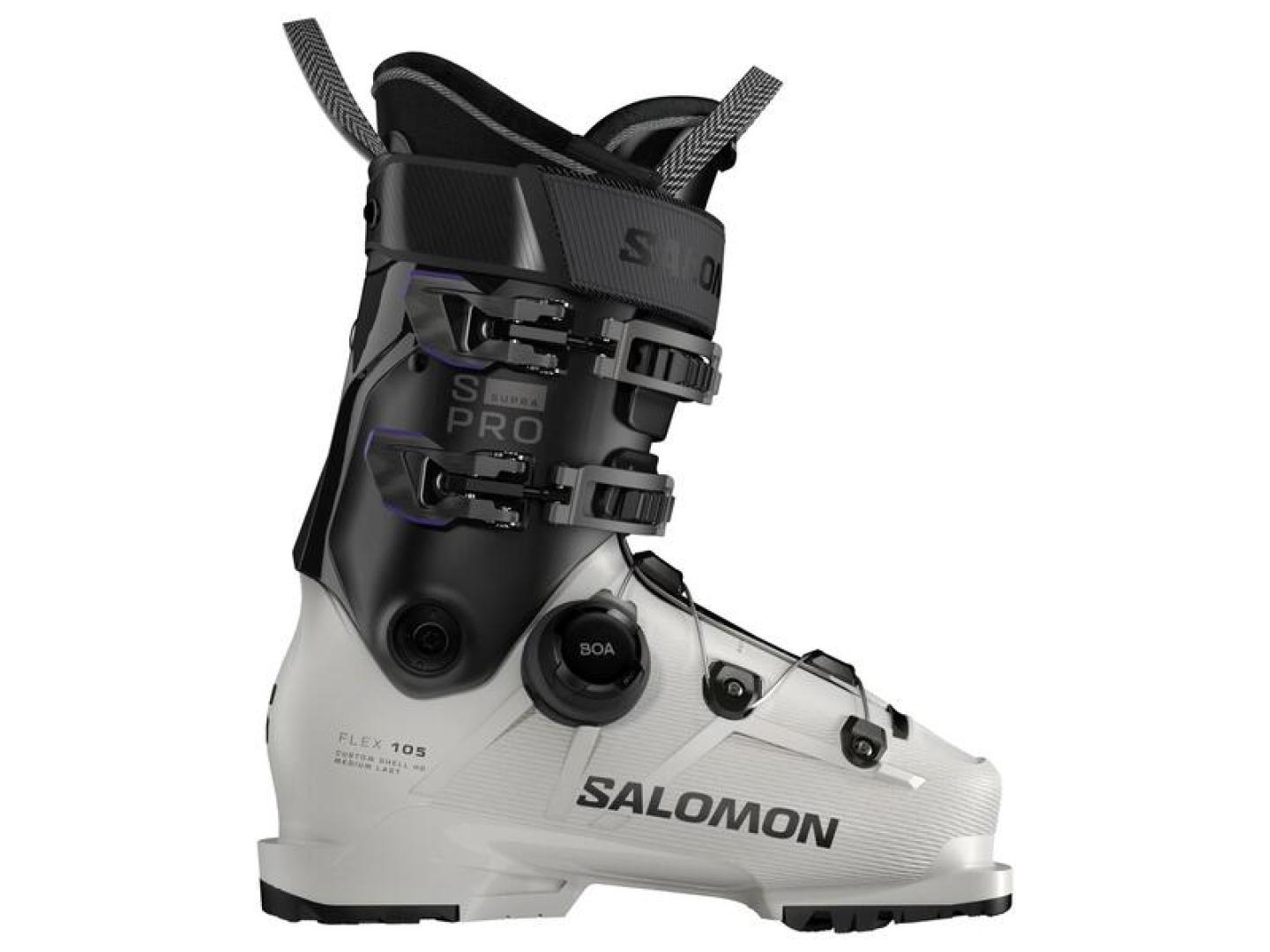 Salomon 2025/6 Supra boa 105 womens ski boot white and black