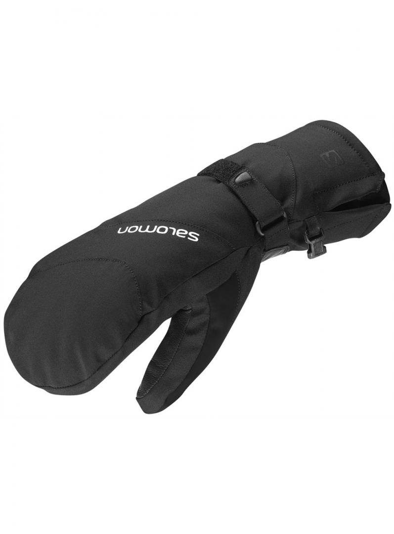 Salomon Propeller Mittens softshell and leather Mens - Black
