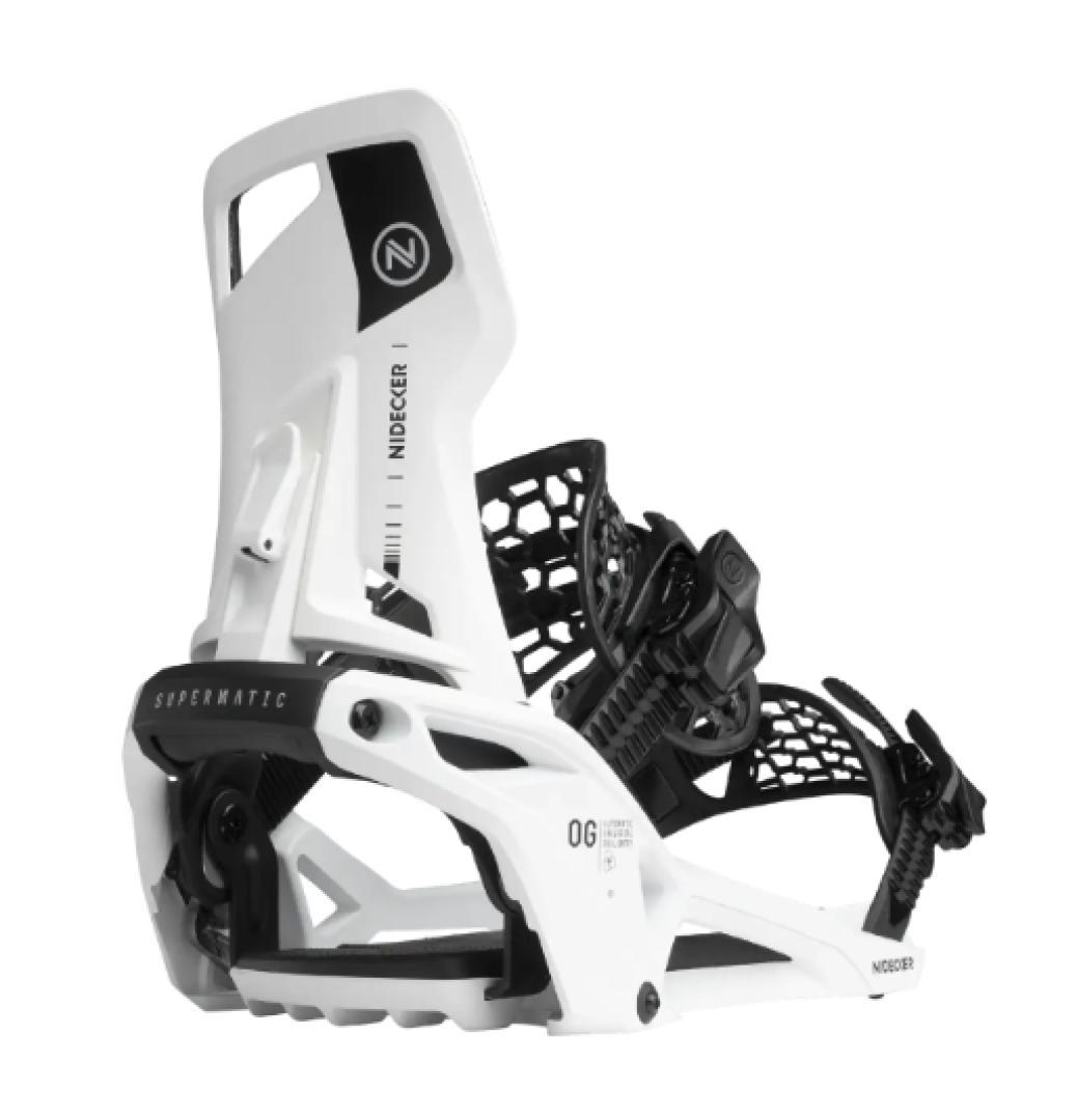 Nidecker 2025/26 Supermatic Snowboard Binding - White
