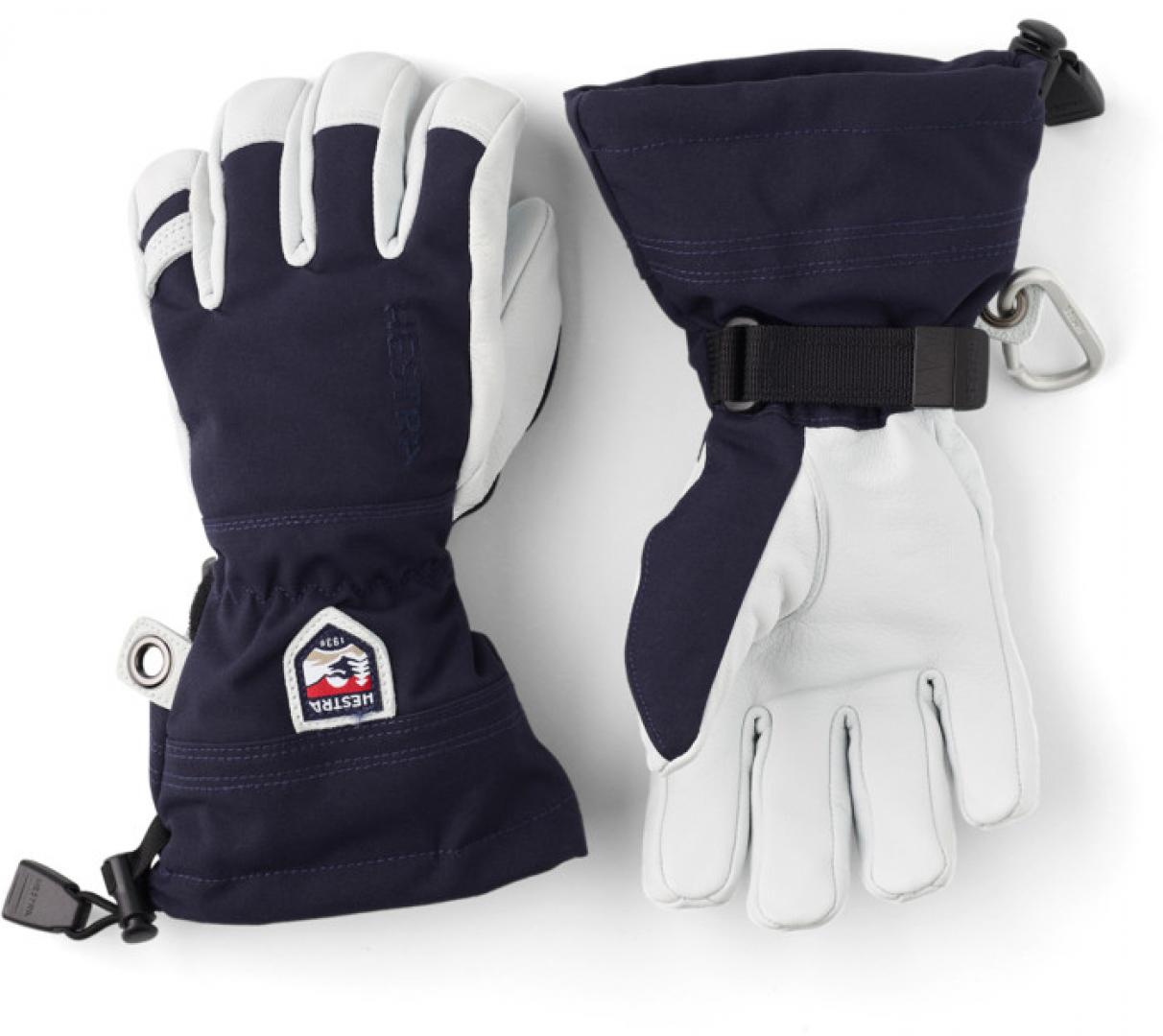 Hestra Army leather five finger glove navy