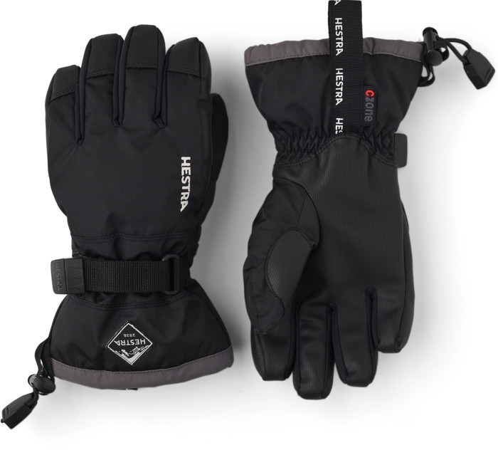 Hestra 2025 Gauntlet CZone Jr 5 Finger Black/Graphite view 2