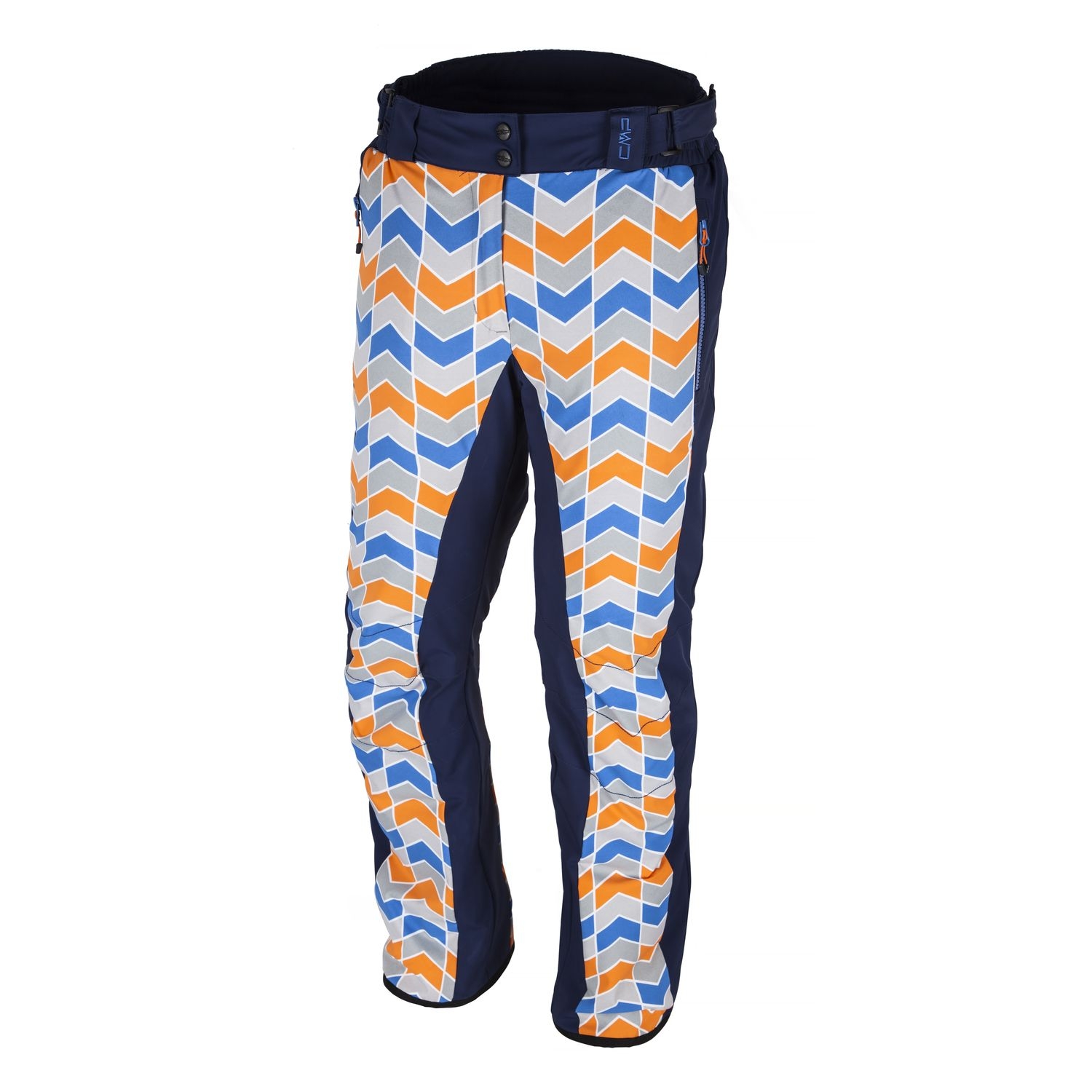 CMP Marylyn womens mult coloured stretch pant navy, mango, nautico view 2