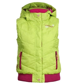 Ice Peak Sahara JR Down Look Vest - Lime view 2