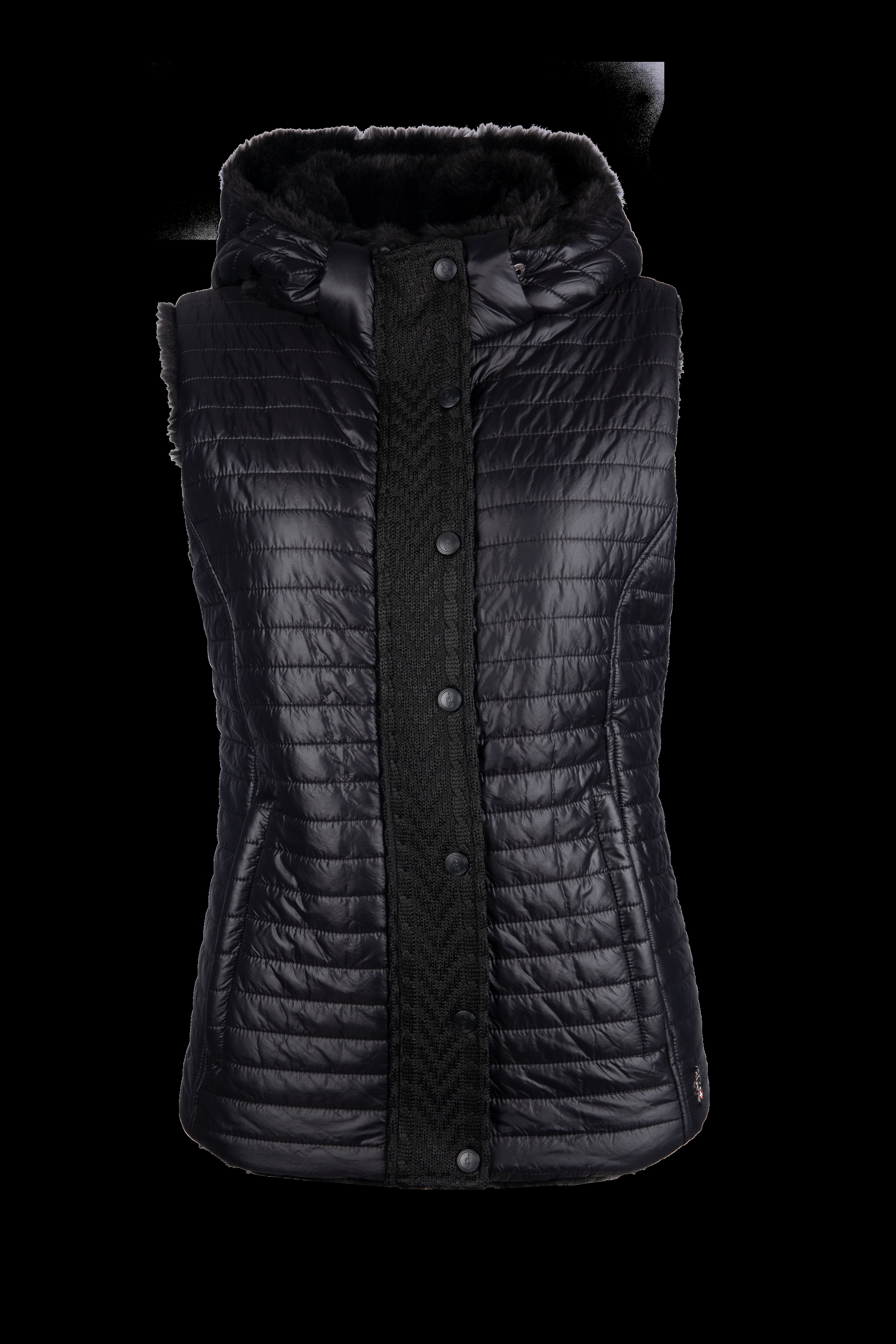 AULP 2025 Leony womens reversible gilet black view 2