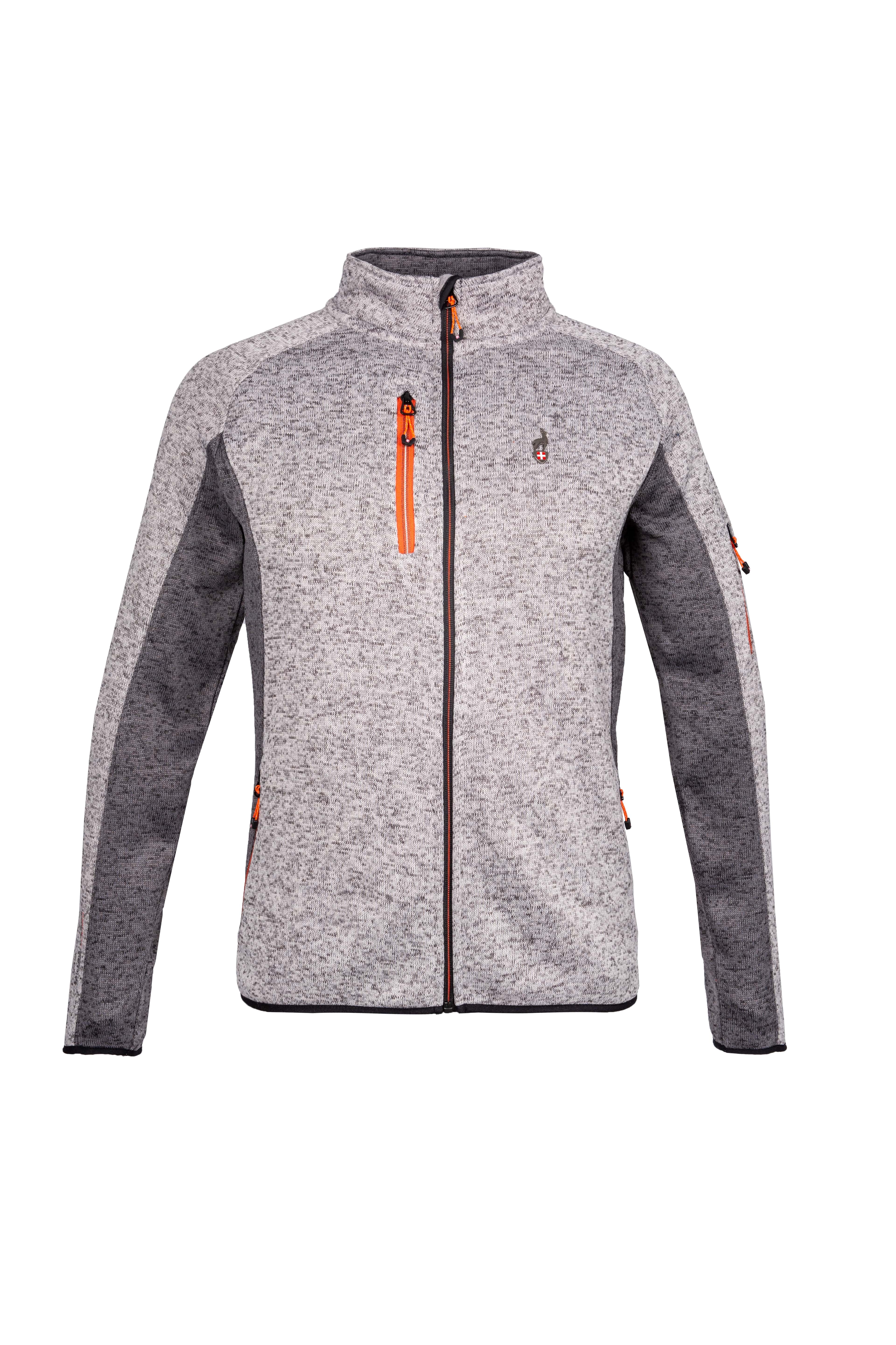 AULP Rikko Zip up flecce Jacket - Grey view 2