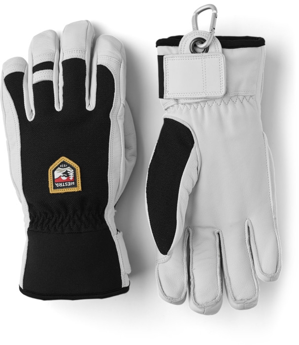 Hestra 2025/26 Army Leather Patrol Five Finger Ski Glove - Black view 2