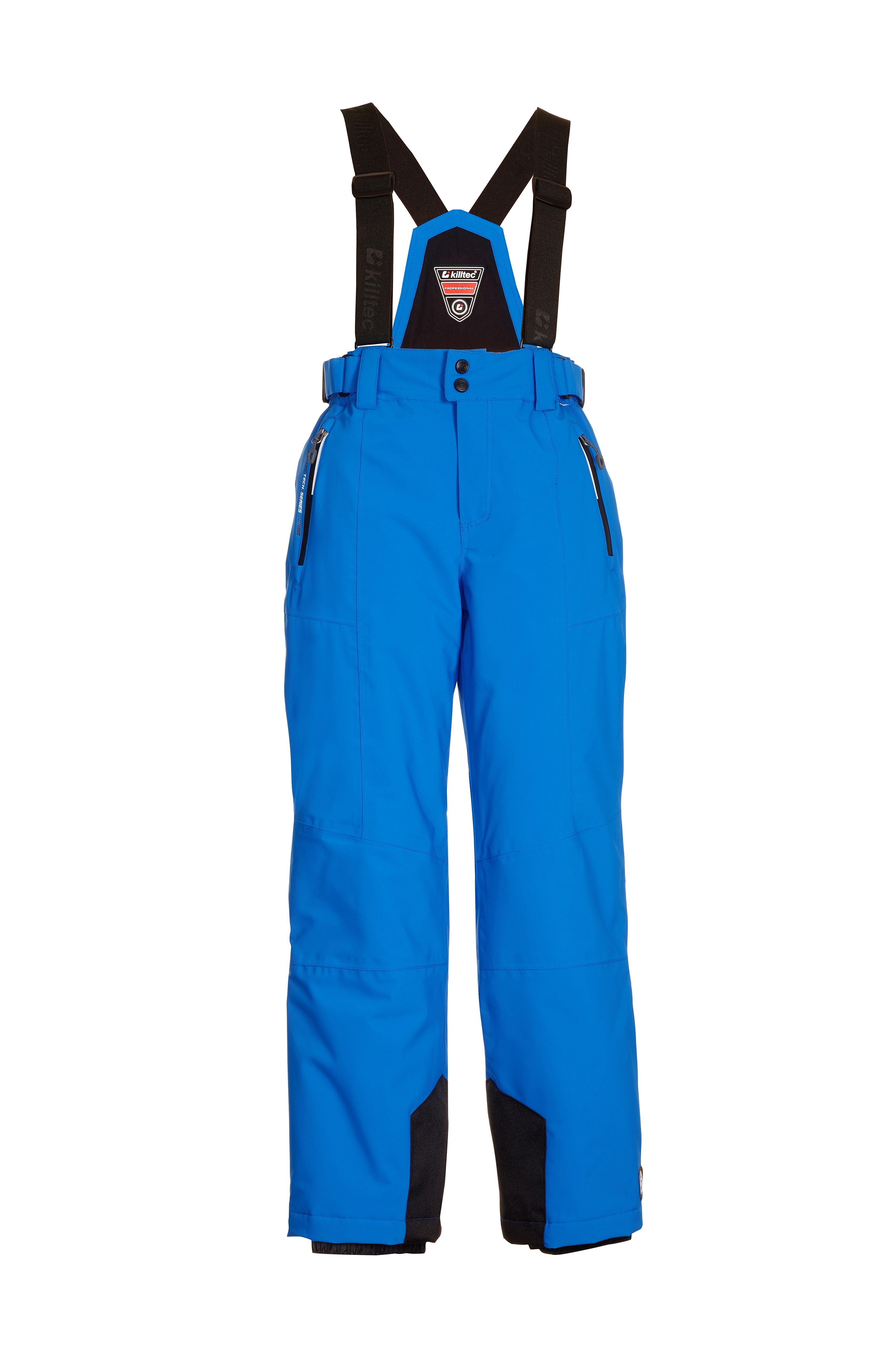 Killtec Devlin Jr functional pants with zip off straps, sowcatcher and edge protection blue view 2