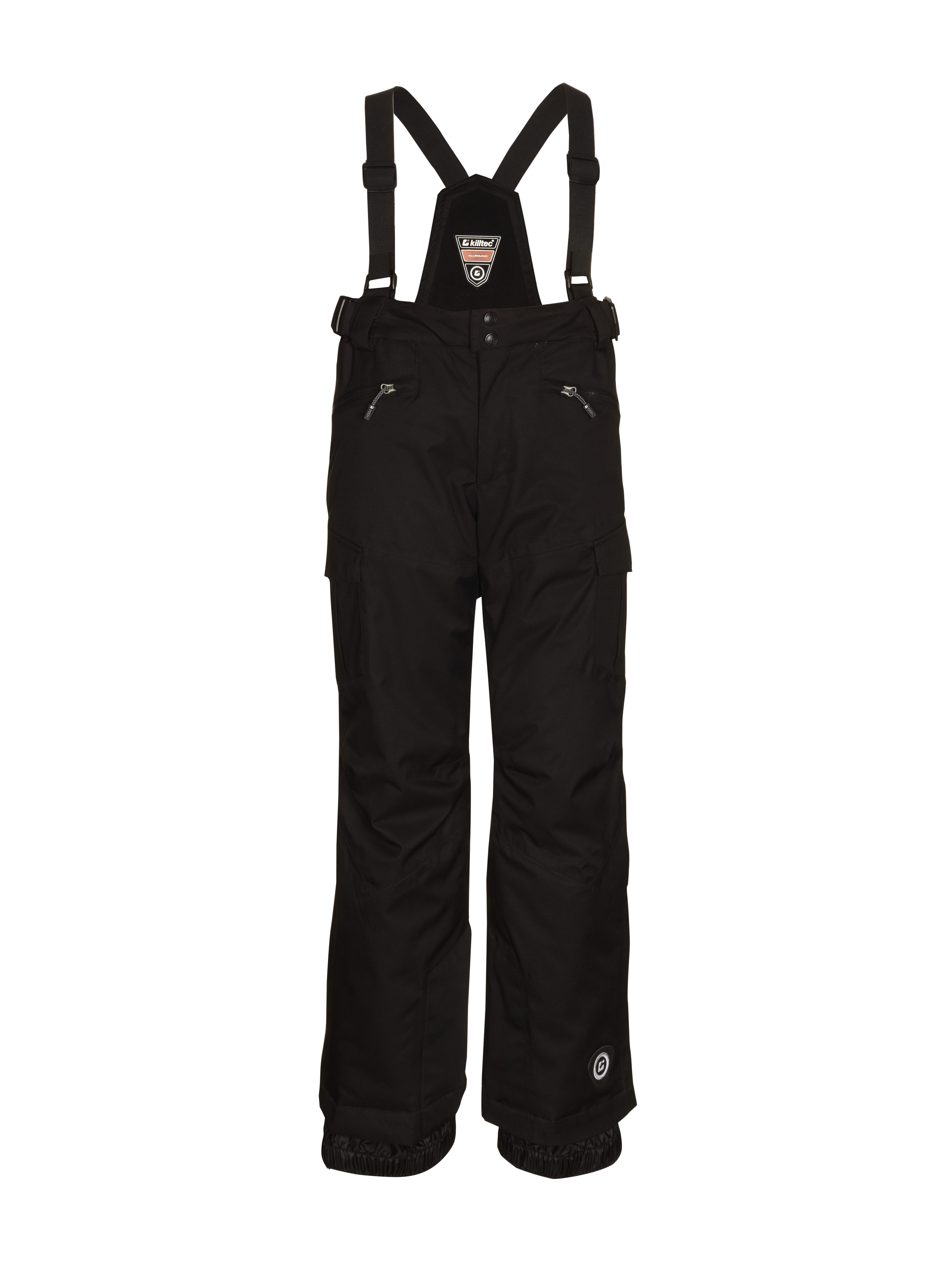 Killtec Fanol youths kids salopettes pants with braces black view 2