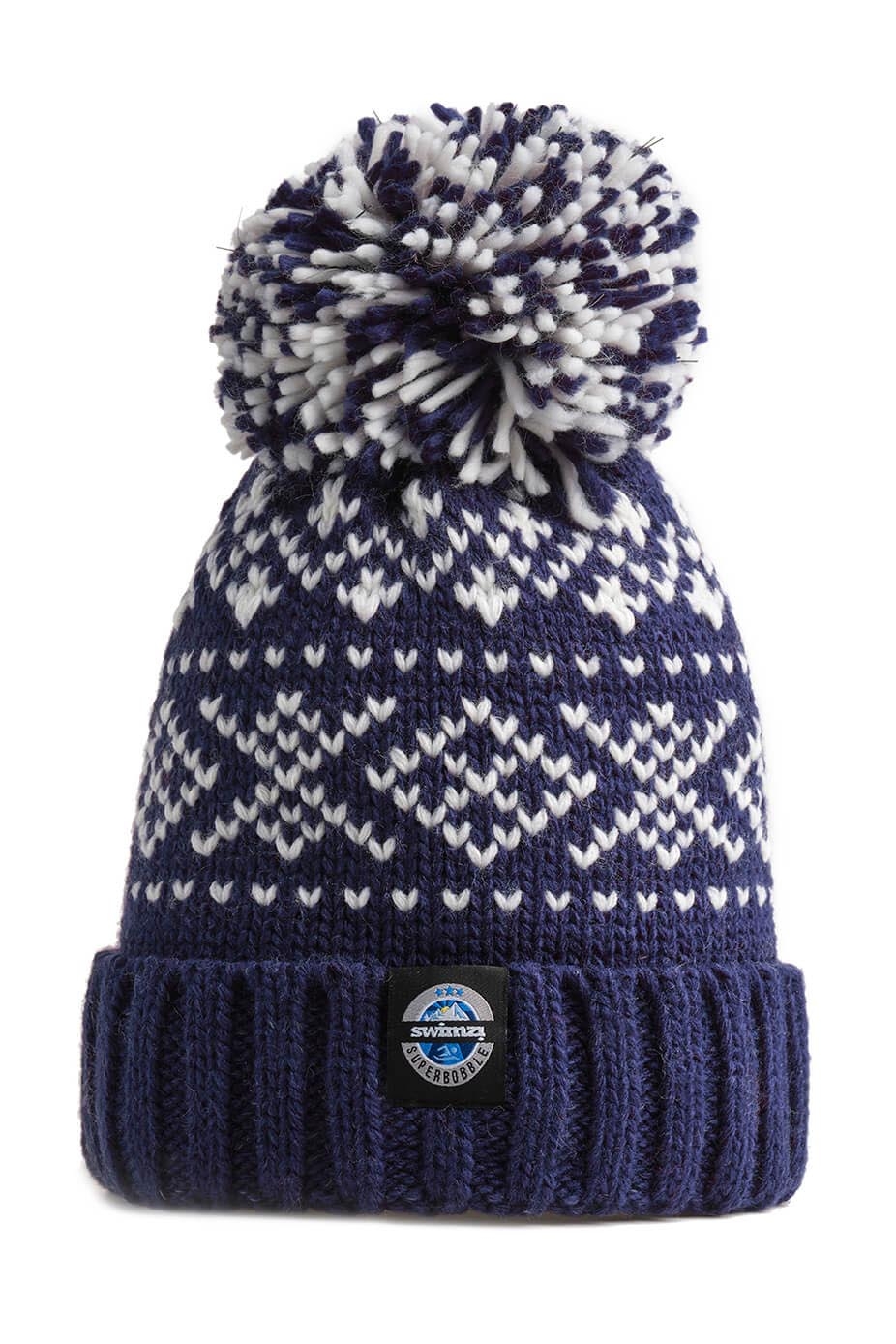 Swimzi 2025 Navy Nordic superbobble hats view 2