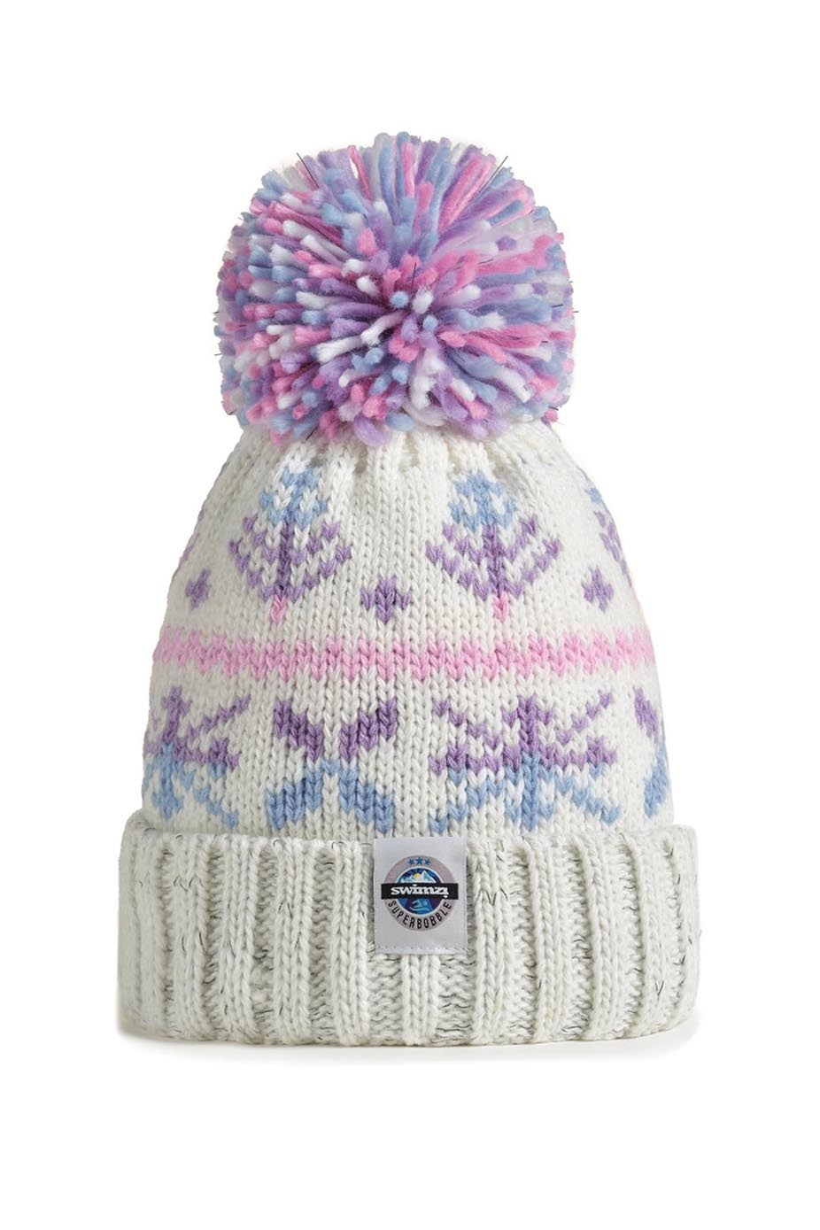 Swimzi 2025 Pastel ice crystal nordic superbobble hat view 2