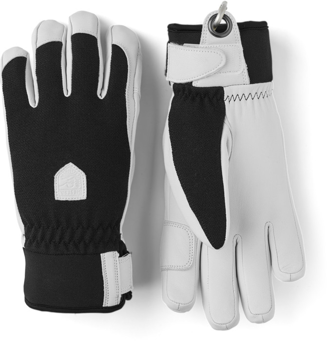 Hestra Army leather Patrol womens black 5 finger glove view 2