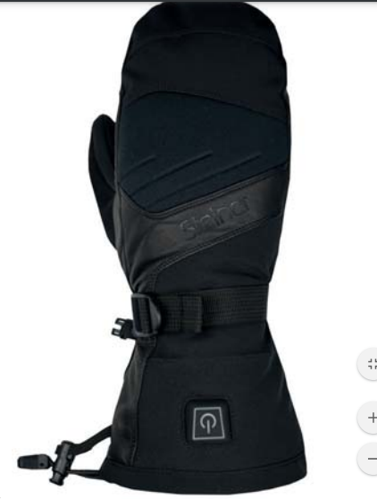 Manbi Radiator heated charged mittens black view 2