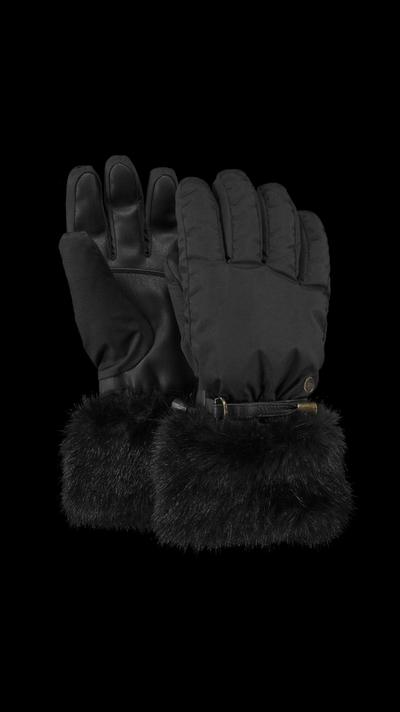 Barts Empire black ski gloves faux fur