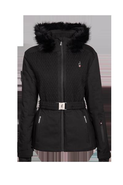 AULP 2025 Velda black womens stretch fitted ski jacket