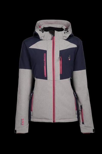 AULP 2024 Verro Womens' Softshell Ski Jacket - Grey/Black