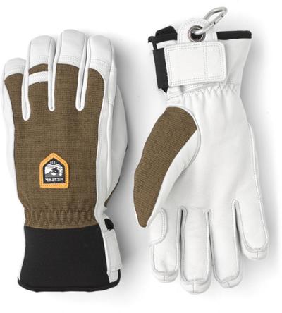 Hestra army leather patrol five finger olive glove