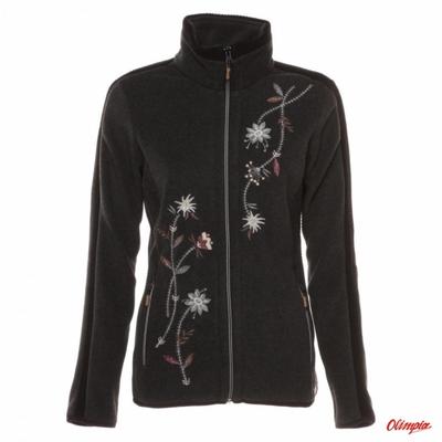 CMP Belle - Women's Embroidered Fleece Jacket - Charcoal Grey