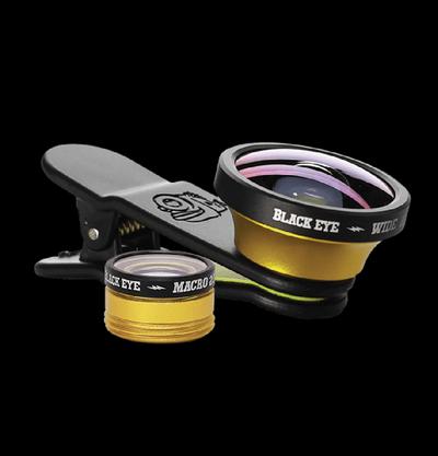 Black eye fish eye Black eye fisheye clip Combo 2 in 1 wide angle lens Macro 20X