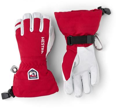 Hestra 2025/26 Army Leather Heli Ski 5 Finger Glove - Red