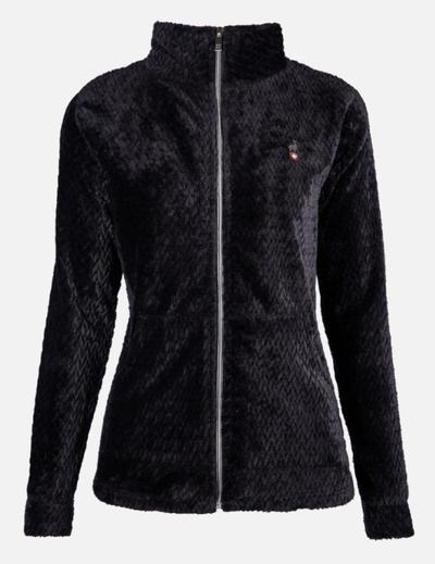 AULP 2024 Becco Womens' Braid Coral Fleece Jacket- black