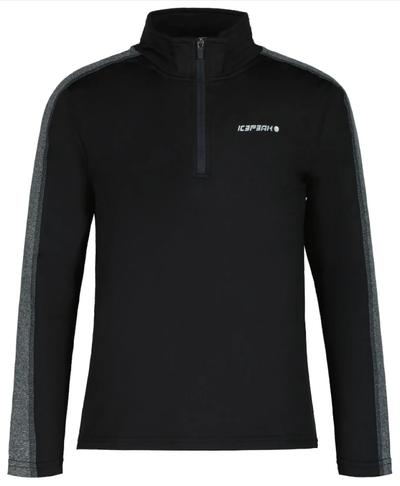 Ice Peak 2024 Mens Thermal 1/2 Zip Shirt Icepeak Fleminton - Black