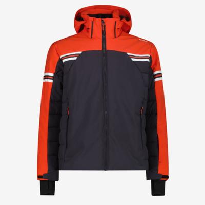 CMP 2025/26 Men's ski jacket in 4 way stretch fabric - Anthracite/Tango